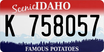 ID license plate K758057