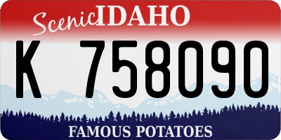 ID license plate K758090