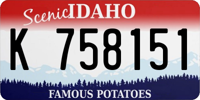 ID license plate K758151
