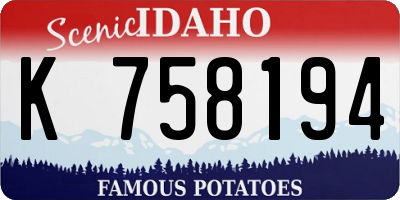 ID license plate K758194