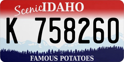ID license plate K758260