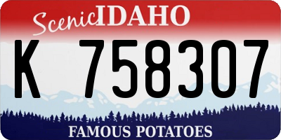 ID license plate K758307