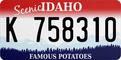 ID license plate K758310