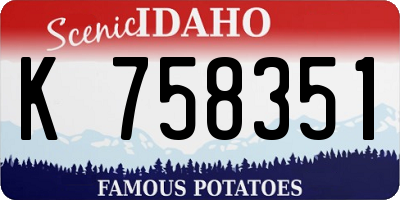 ID license plate K758351