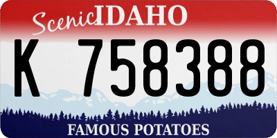 ID license plate K758388