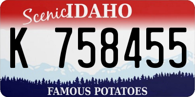 ID license plate K758455