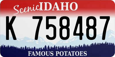 ID license plate K758487
