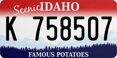 ID license plate K758507