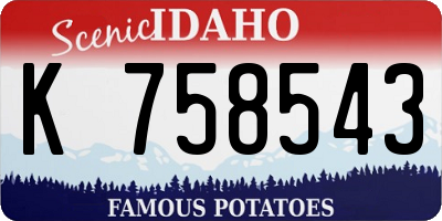 ID license plate K758543