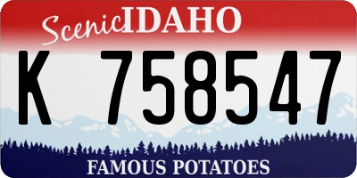 ID license plate K758547
