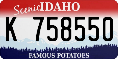ID license plate K758550