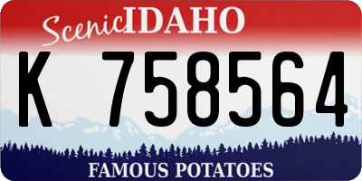 ID license plate K758564