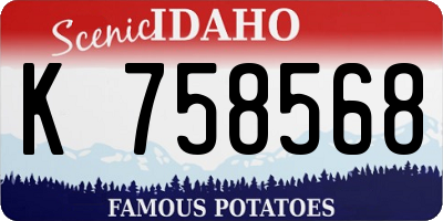 ID license plate K758568