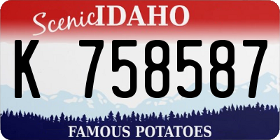 ID license plate K758587
