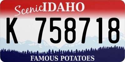 ID license plate K758718