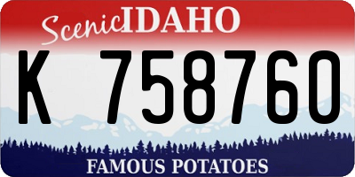 ID license plate K758760