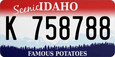 ID license plate K758788