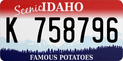 ID license plate K758796