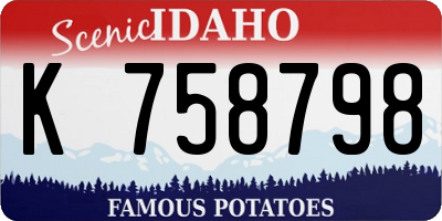 ID license plate K758798