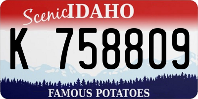 ID license plate K758809