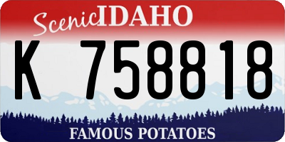 ID license plate K758818