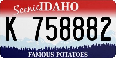 ID license plate K758882