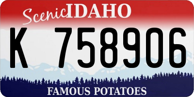 ID license plate K758906