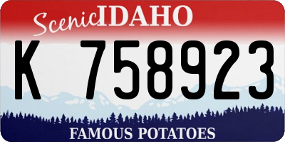 ID license plate K758923