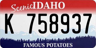 ID license plate K758937