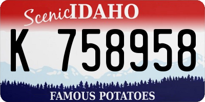 ID license plate K758958