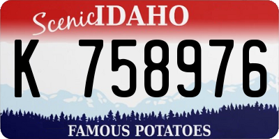 ID license plate K758976