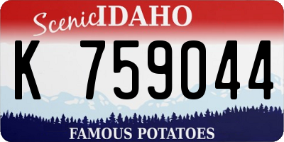 ID license plate K759044