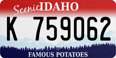 ID license plate K759062