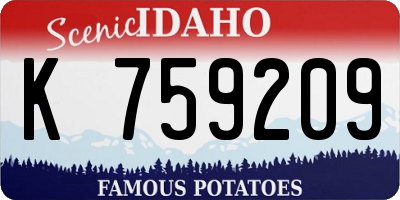 ID license plate K759209