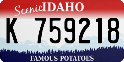 ID license plate K759218