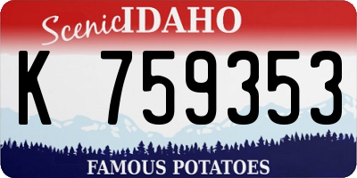 ID license plate K759353