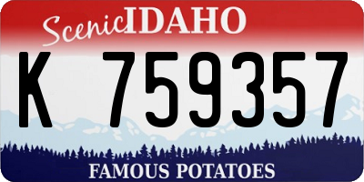 ID license plate K759357