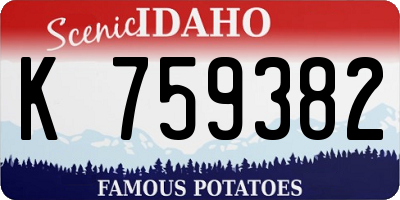 ID license plate K759382
