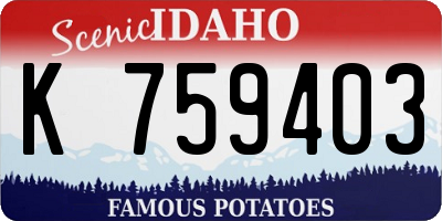 ID license plate K759403
