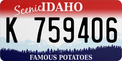 ID license plate K759406