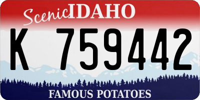 ID license plate K759442