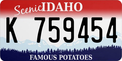 ID license plate K759454