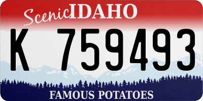 ID license plate K759493