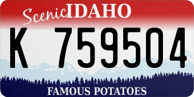 ID license plate K759504