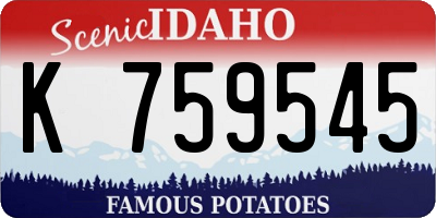 ID license plate K759545