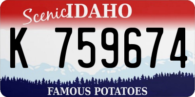 ID license plate K759674