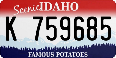 ID license plate K759685