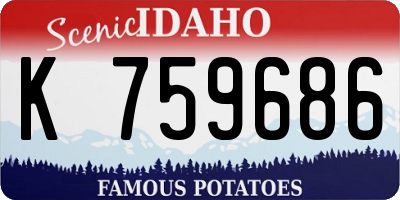 ID license plate K759686