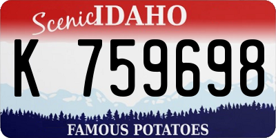 ID license plate K759698