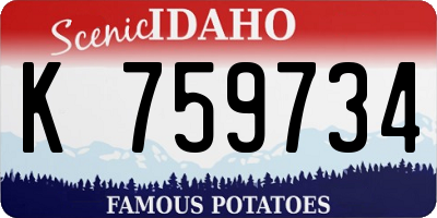ID license plate K759734